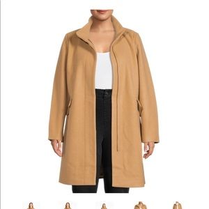 Time and tru funnel neck coat Large Chino Tan NWT